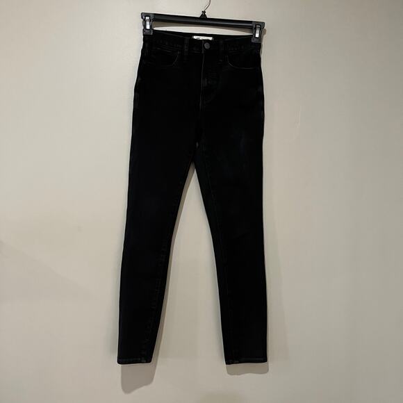 Madewell Roadtripper Jeggings Black Size 25 Tall Skinny Stretch - Picture 2 of 11